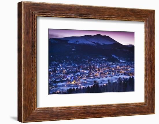 Elevated Town View from Mount Baldy, Breckenridge, Colorado, USA-Walter Bibikow-Framed Photographic Print