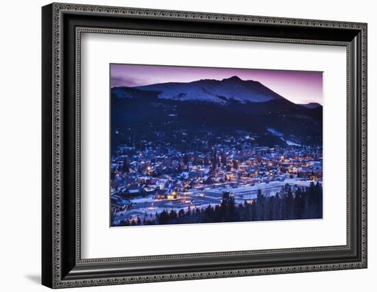 Elevated Town View from Mount Baldy, Breckenridge, Colorado, USA-Walter Bibikow-Framed Photographic Print