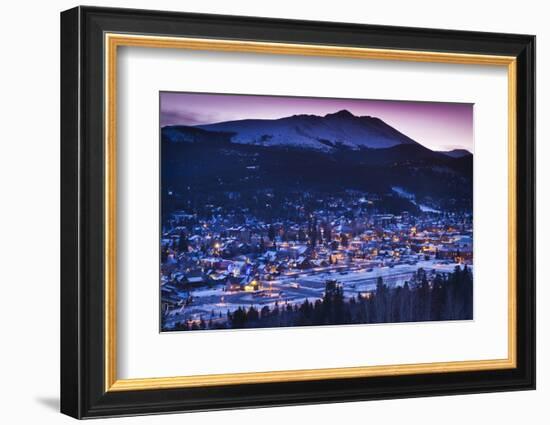 Elevated Town View from Mount Baldy, Breckenridge, Colorado, USA-Walter Bibikow-Framed Photographic Print