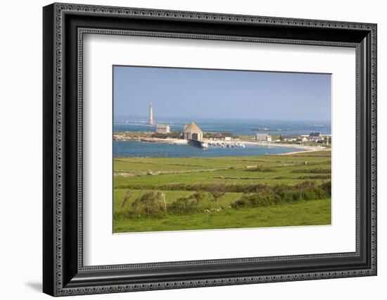 Elevated Town View, Goury, Normandy, France-Walter Bibikow-Framed Photographic Print