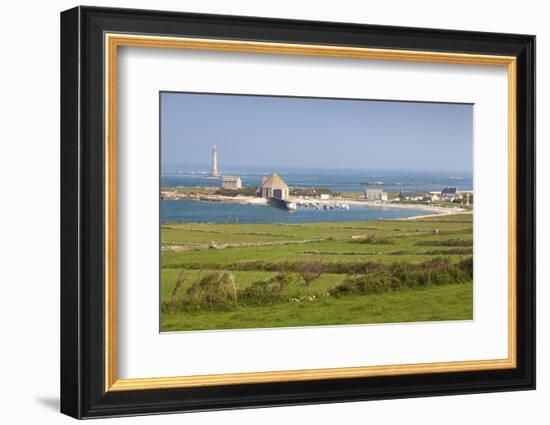 Elevated Town View, Goury, Normandy, France-Walter Bibikow-Framed Photographic Print