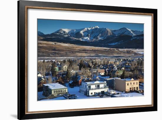 Elevated Town View, Morning, Crested Butte, Colorado, USA-Walter Bibikow-Framed Photographic Print