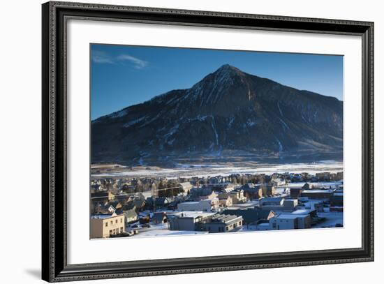 Elevated Town View, Morning, Crested Butte, Colorado, USA-Walter Bibikow-Framed Photographic Print