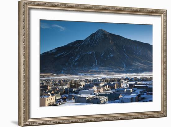 Elevated Town View, Morning, Crested Butte, Colorado, USA-Walter Bibikow-Framed Photographic Print