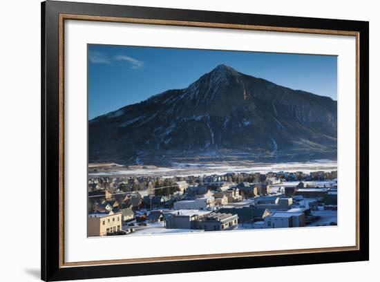 Elevated Town View, Morning, Crested Butte, Colorado, USA-Walter Bibikow-Framed Photographic Print