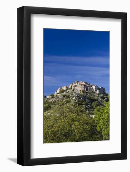 Elevated Town View, Sant Antonino, La Balagne, Corsica, France-Walter Bibikow-Framed Photographic Print