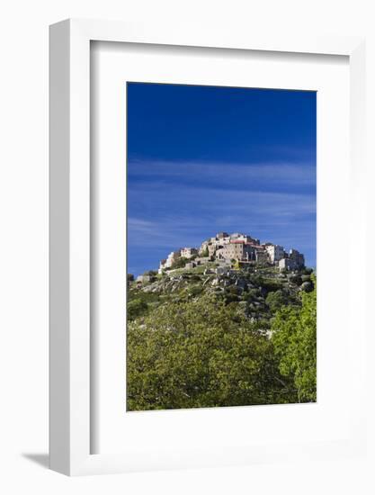 Elevated Town View, Sant Antonino, La Balagne, Corsica, France-Walter Bibikow-Framed Photographic Print