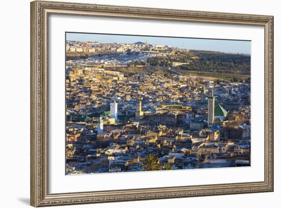 Elevated View across the Old Medina of Fes-Doug Pearson-Framed Photographic Print