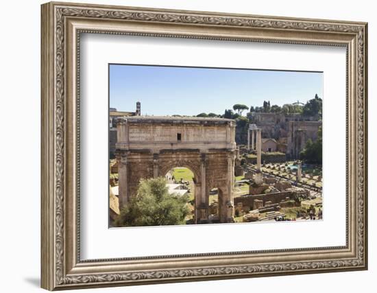 Elevated View from Behind the Capitol of the Arch of Septimius Severus in the Forum, Rome, Lazio-Eleanor Scriven-Framed Photographic Print