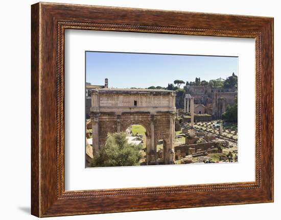 Elevated View from Behind the Capitol of the Arch of Septimius Severus in the Forum, Rome, Lazio-Eleanor Scriven-Framed Photographic Print