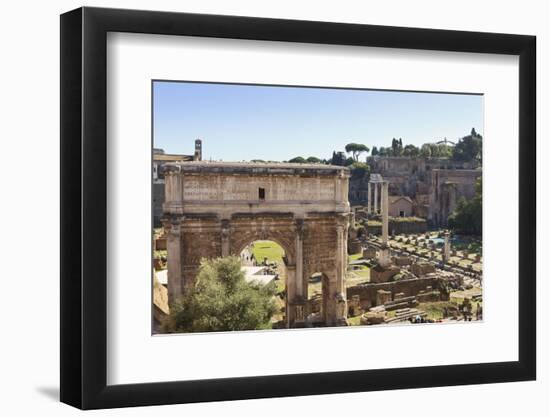 Elevated View from Behind the Capitol of the Arch of Septimius Severus in the Forum, Rome, Lazio-Eleanor Scriven-Framed Photographic Print