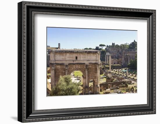 Elevated View from Behind the Capitol of the Arch of Septimius Severus in the Forum, Rome, Lazio-Eleanor Scriven-Framed Photographic Print