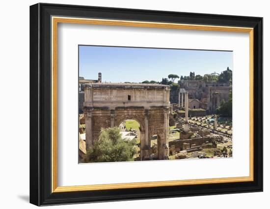 Elevated View from Behind the Capitol of the Arch of Septimius Severus in the Forum, Rome, Lazio-Eleanor Scriven-Framed Photographic Print