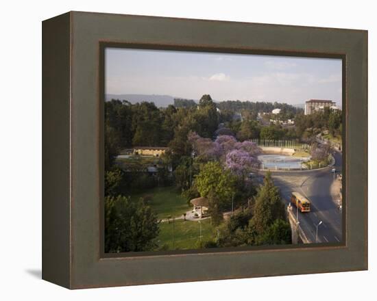 Elevated View Looking Towards the Hilton Hotel, Addis Ababa, Ethiopia, Africa-Gavin Hellier-Framed Premier Image Canvas