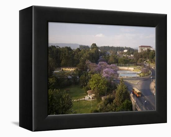 Elevated View Looking Towards the Hilton Hotel, Addis Ababa, Ethiopia, Africa-Gavin Hellier-Framed Premier Image Canvas