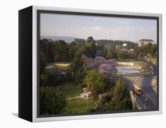 Elevated View Looking Towards the Hilton Hotel, Addis Ababa, Ethiopia, Africa-Gavin Hellier-Framed Premier Image Canvas