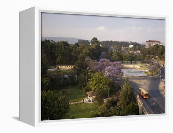 Elevated View Looking Towards the Hilton Hotel, Addis Ababa, Ethiopia, Africa-Gavin Hellier-Framed Premier Image Canvas