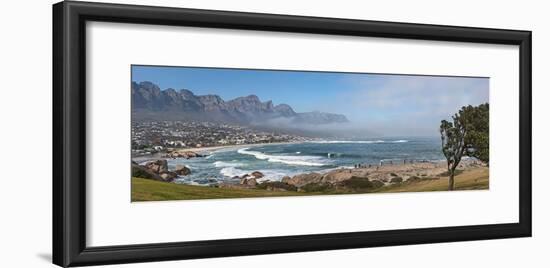 Elevated View of a Beach with Mountain Range in the Background, Twelve Apostles, Camps Bay-null-Framed Photographic Print