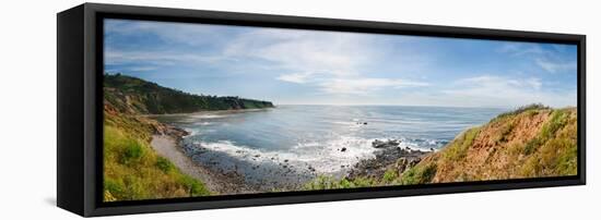 Elevated View of a Coast, Palos Verdes Cove, Los Angeles County, California, USA-null-Framed Premier Image Canvas