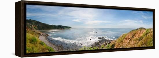 Elevated View of a Coast, Palos Verdes Cove, Los Angeles County, California, USA-null-Framed Premier Image Canvas