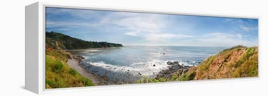 Elevated View of a Coast, Palos Verdes Cove, Los Angeles County, California, USA-null-Framed Premier Image Canvas