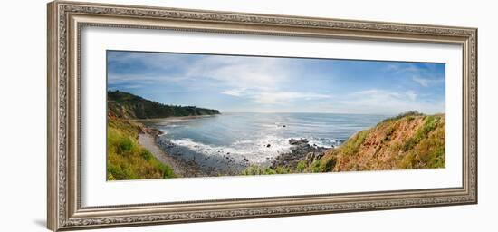 Elevated View of a Coast, Palos Verdes Cove, Los Angeles County, California, USA-null-Framed Photographic Print