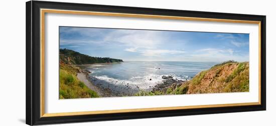 Elevated View of a Coast, Palos Verdes Cove, Los Angeles County, California, USA-null-Framed Photographic Print