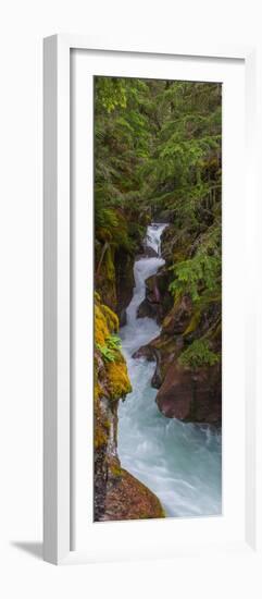 Elevated View of a Creek, Mcdonald Creek, Us Glacier National Park, Montana, USA-null-Framed Photographic Print