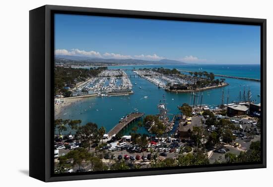 Elevated View of a Harbor, Dana Point Harbor, Dana Point, Orange County, California, USA-null-Framed Premier Image Canvas