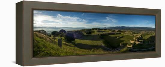 Elevated View of Archaeological Site, Monte Alban, Oaxaca, Mexico-null-Framed Premier Image Canvas