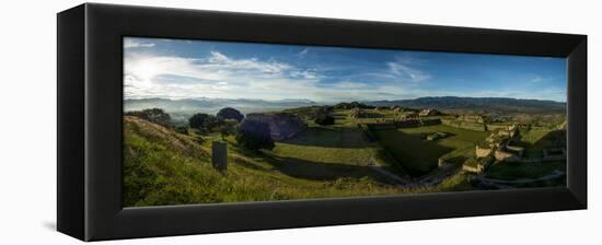 Elevated View of Archaeological Site, Monte Alban, Oaxaca, Mexico-null-Framed Premier Image Canvas