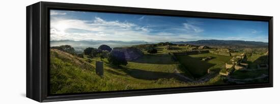 Elevated View of Archaeological Site, Monte Alban, Oaxaca, Mexico-null-Framed Premier Image Canvas