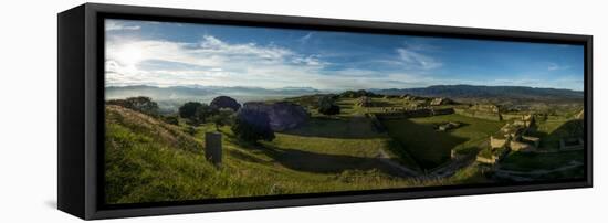 Elevated View of Archaeological Site, Monte Alban, Oaxaca, Mexico-null-Framed Premier Image Canvas