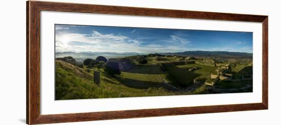 Elevated View of Archaeological Site, Monte Alban, Oaxaca, Mexico-null-Framed Photographic Print