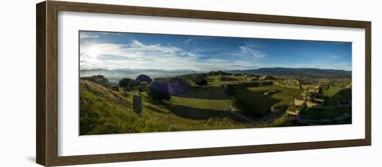 Elevated View of Archaeological Site, Monte Alban, Oaxaca, Mexico-null-Framed Photographic Print