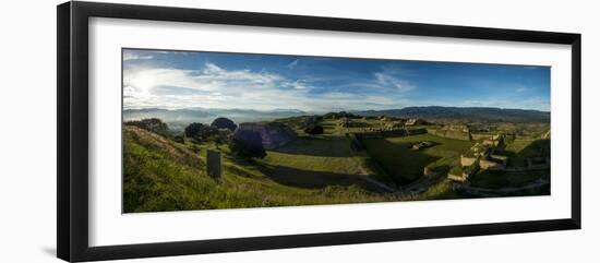 Elevated View of Archaeological Site, Monte Alban, Oaxaca, Mexico-null-Framed Photographic Print