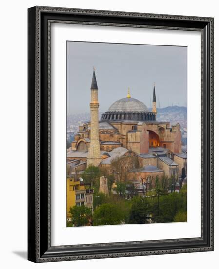 Elevated View of Aya Sofya, in Sultanahmet, Istanbul, Turkey-Gavin Hellier-Framed Photographic Print