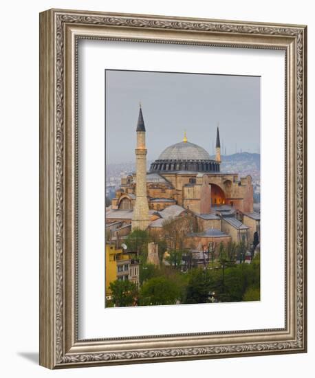 Elevated View of Aya Sofya, in Sultanahmet, Istanbul, Turkey-Gavin Hellier-Framed Photographic Print