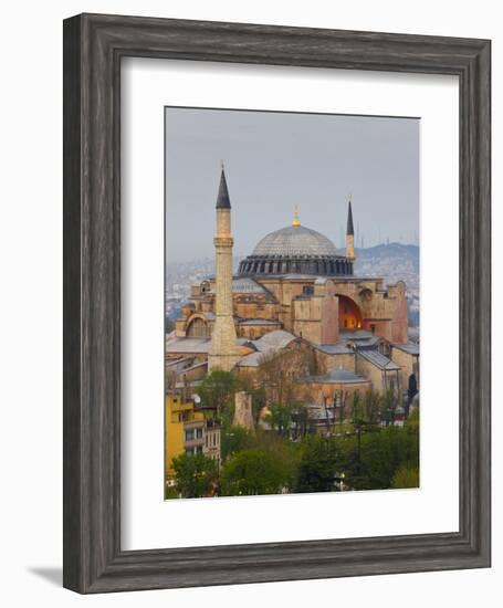 Elevated View of Aya Sofya, in Sultanahmet, Istanbul, Turkey-Gavin Hellier-Framed Photographic Print