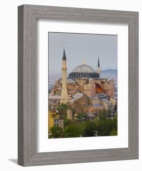 Elevated View of Aya Sofya, in Sultanahmet, Istanbul, Turkey-Gavin Hellier-Framed Photographic Print