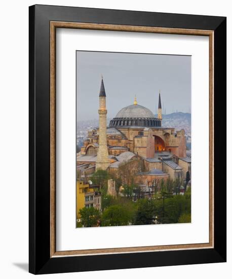 Elevated View of Aya Sofya, in Sultanahmet, Istanbul, Turkey-Gavin Hellier-Framed Photographic Print