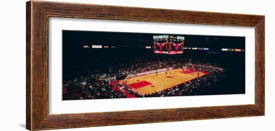 Elevated view of basketball stadium, United Center, Chicago, Cook county, Illinois, USA-null-Framed Photographic Print