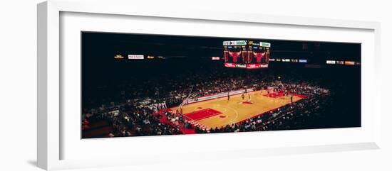 Elevated view of basketball stadium, United Center, Chicago, Cook county, Illinois, USA-null-Framed Photographic Print