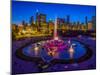 Elevated view of Buckingham Fountain at Grant Park, Chicago, Cook County, Illinois, USA-null-Mounted Photographic Print