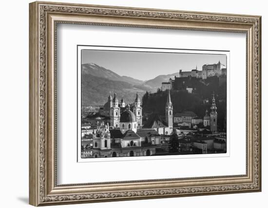 Elevated view of buildings in city, Salzburg, Salzburgerland, Austria-Panoramic Images-Framed Photographic Print