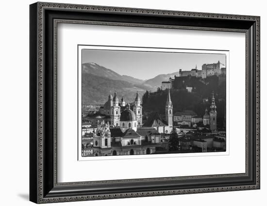 Elevated view of buildings in city, Salzburg, Salzburgerland, Austria-Panoramic Images-Framed Photographic Print