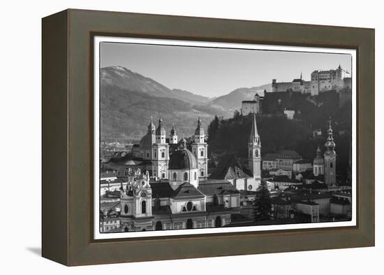 Elevated view of buildings in city, Salzburg, Salzburgerland, Austria-Panoramic Images-Framed Premier Image Canvas