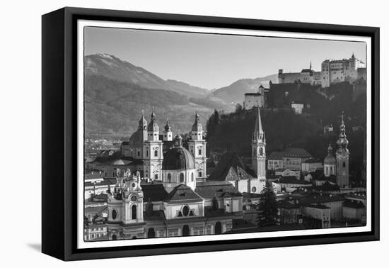 Elevated view of buildings in city, Salzburg, Salzburgerland, Austria-Panoramic Images-Framed Premier Image Canvas