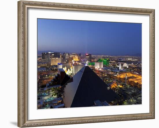 Elevated View of Casinos on the Strip, Las Vegas, Nevada, United States of America, North America-Gavin Hellier-Framed Photographic Print