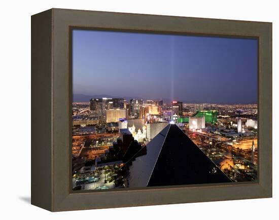 Elevated View of Casinos on the Strip, Las Vegas, Nevada, United States of America, North America-Gavin Hellier-Framed Premier Image Canvas